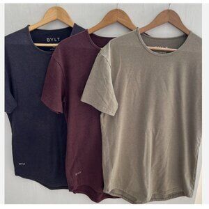 BYLT Basics Drop Cut T Shirt 3 BUNDLE Snow Wash DCSS Premium Basics Long Size M